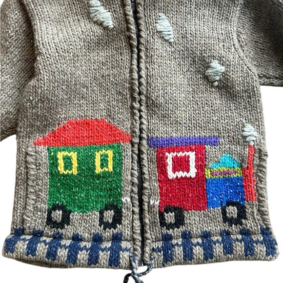 NOT FOR SALE Earth Ragz train wool sweater kids Size 6 - Picture 3 of 5